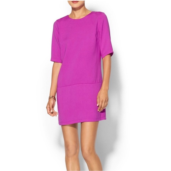 PIM + LARKIN magenta drop waist shift dress - Picture 2 of 4